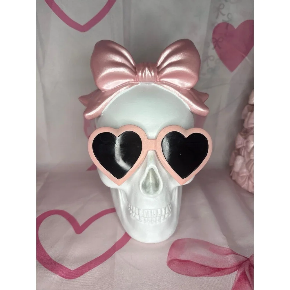 SUMMERWEEN PINK BOW SKULL WITH SUNGLASSES